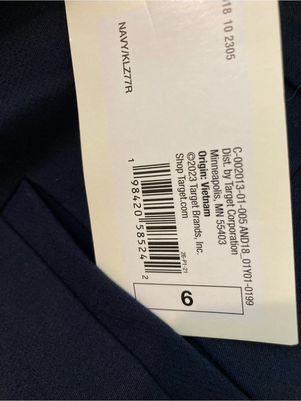 a new day Navy Cropped Side Zip Trousers - Picture 9 of 9